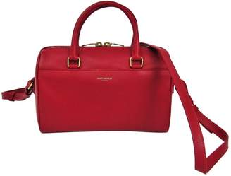 Saint Laurent Duffle Red Leather Handbags