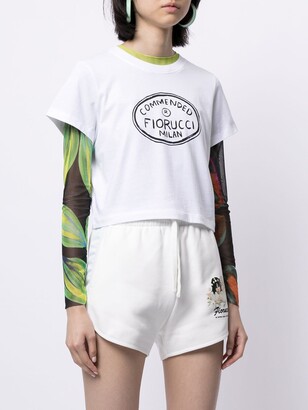Fiorucci Illustrated Commended Crop T-shirt