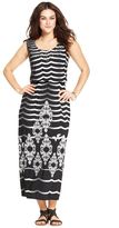 Thumbnail for your product : Style&Co. Plus Size Printed Studded Blouson Maxi Dress
