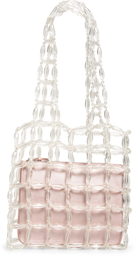 clear beaded handbag
