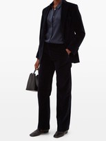 Thumbnail for your product : Officine Generale Charlene Cotton-velvet Suit Jacket - Navy