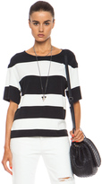 Thumbnail for your product : Acne Studios Wonder Stripe Cotton-Blend Tee in Black & Ivory