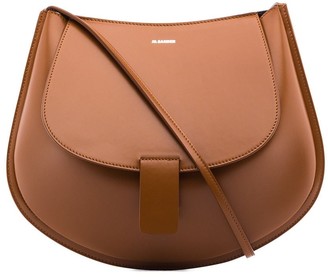 jil sander crescent crossbody bolsa