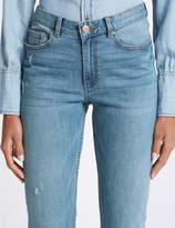 Thumbnail for your product : Marks and Spencer Ripped Mid Rise Relaxed Slim Jeans
