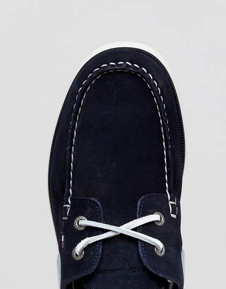 Tommy Hilfiger Classic Suede Boat Shoes in Navy