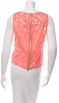 Thumbnail for your product : Veronica Beard Patterned Crew Neck Top