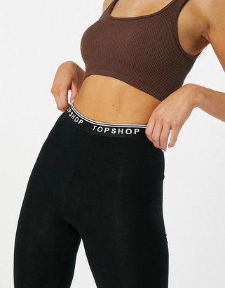Topshop 2 pack leggings in black & grey