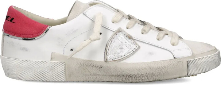Philippe Model Paris Distressed Leather Low-Top Sneakers