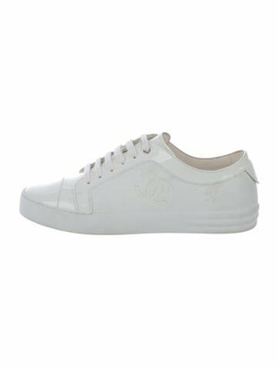 Chanel 2018 Patent Leather Sneakers White - ShopStyle