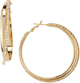 Thumbnail for your product : RJ Graziano Golden Crystal Hoop Earrings