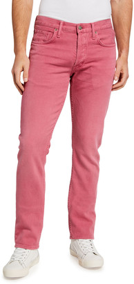 mens pink denim