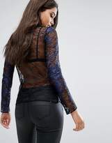 Thumbnail for your product : Lipsy High Neck Lace Blouse