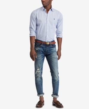 polo ralph lauren men's classic fit stretch poplin shirt