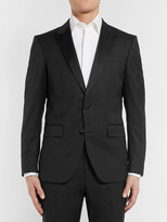 Thumbnail for your product : HUGO BOSS Black Halwood Slim-Fit Super 120s Virgin Wool Tuxedo Jacket - Men - Black - IT 56