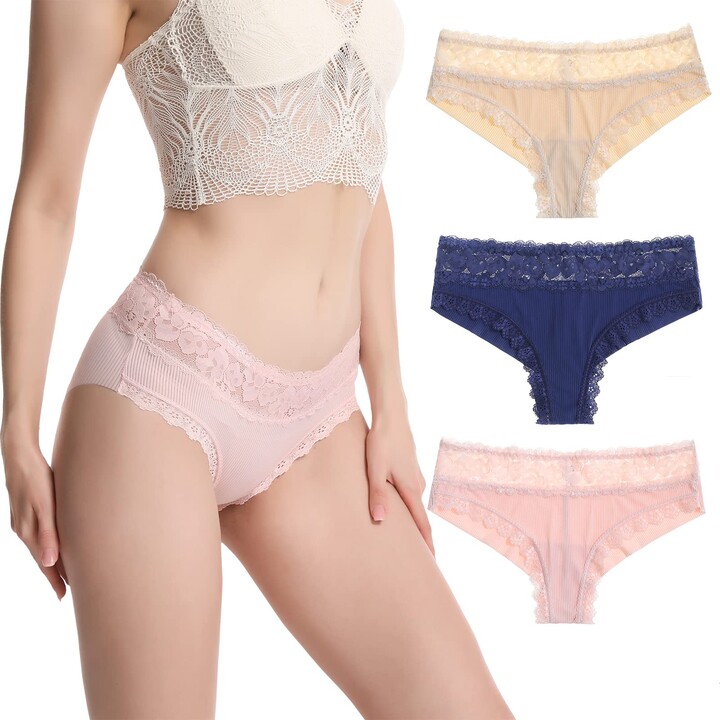 ITAYAX Sexy Lace Underwear for Women Frozen Silk Seamless