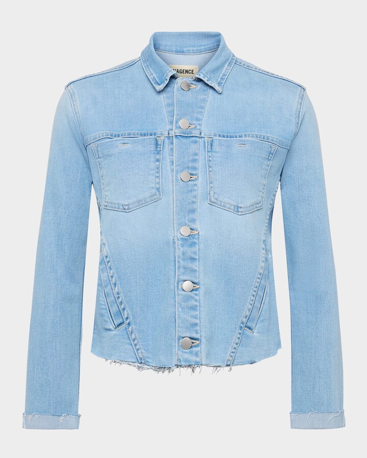 L'Agence Janelle Cut-Off Denim Jacket