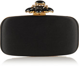Thumbnail for your product : Oscar de la Renta Goa embellished satin box clutch