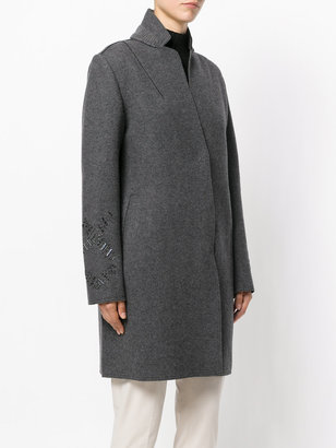 Lorena Antoniazzi stand up collar buttoned coat