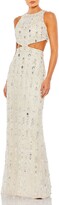 Thumbnail for your product : Mac Duggal Beaded Side Cutout Sheath Gown