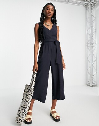 Gilli jumpsuit with open back in navy
