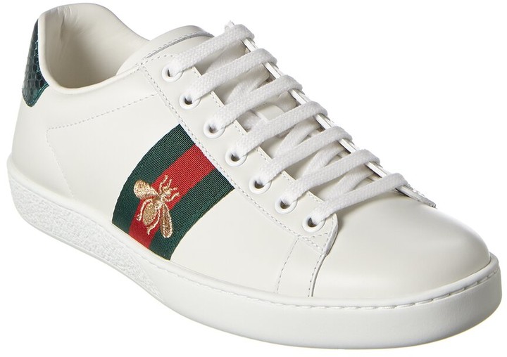 gucci white bee shoes