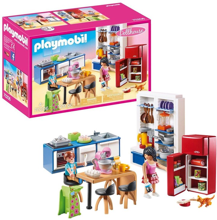 Playmobil 70206 Dollhouse Family Kitchen - ShopStyle Action Figures &  Vehicles