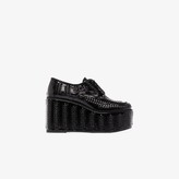 Thumbnail for your product : Prada Black 95 Woven Leather Platform Brogues