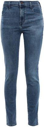 J Brand Maria Faded High-rise Skinny Jeans