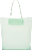 Thumbnail for your product : Alexander Wang Green Molded Silicon Prisma Tote