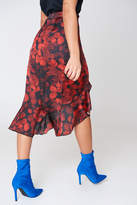 Thumbnail for your product : NA-KD Wrap Over Satin Frill Skirt Multicolor