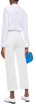 Thumbnail for your product : Maison Margiela Cutout Stripe-trimmed High-rise Straight-leg Jeans