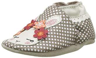 Robeez Baby Girls’ White Rabbit Baby Shoes Brown Size: 6-12 moisUK Child