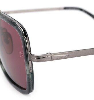 David Beckham Marbled Square-Frame Sunglasses