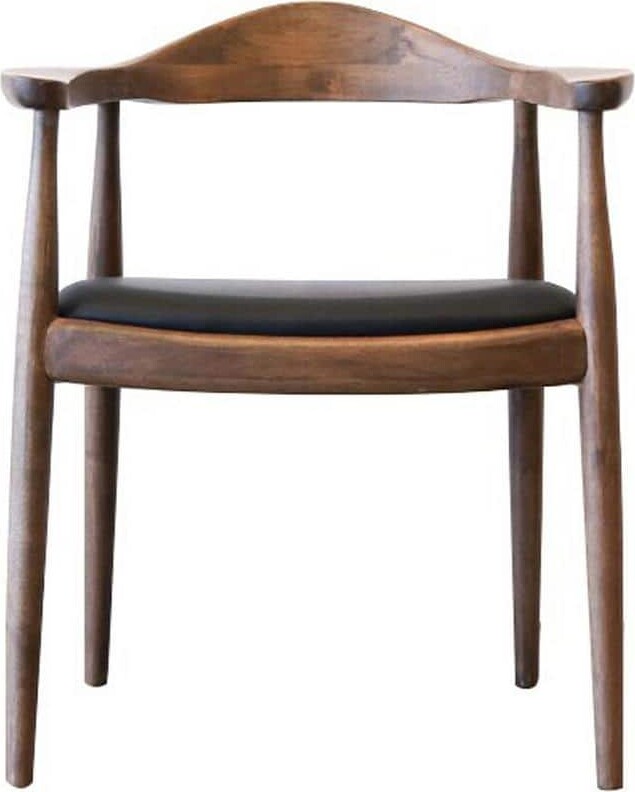 Ashcroft Furniture Co Eva Mid-Century Modern Vegan Leather Dining Chair in Black