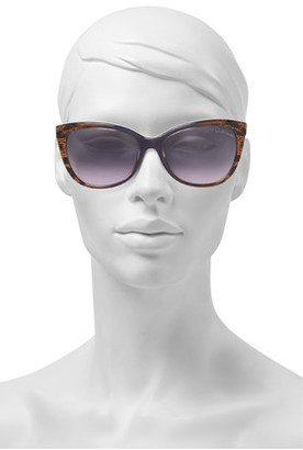 Roberto Cavalli Animal-Print Square-Frame Acetate Sunglasses