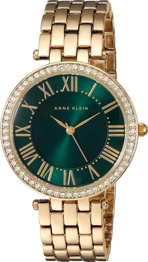 anne klein gold tone bracelet watch