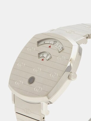 Gucci Grip Logo-engraved Stainless-steel Watch