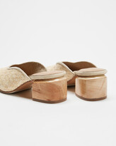 Thumbnail for your product : James Smith Women's Neutrals Mid-low heels - Cafe Society Woven Mules