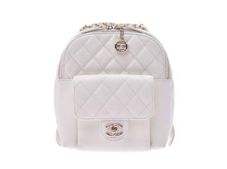 Chanel White Leather Backpacks