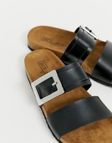 Thumbnail for your product : ASOS DESIGN Wide Fit Fool For You sliders in black