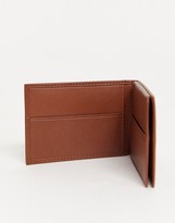 Thumbnail for your product : ASOS DESIGN personalised cardholder in tan leather with 'A' initial