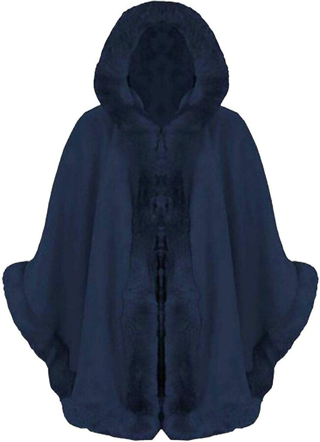 navy blue cape jacket