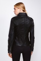 Thumbnail for your product : Karen Millen Leather Quilted Patch Biker Jacket