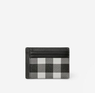 Burberry Check and Leather Money Clip Card Case