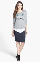 Thumbnail for your product : Kensie 'Cat' Cotton Blend Sweater (Online Only)