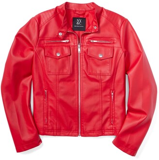New York & Co. Four-Pocket Faux-Leather Jacket