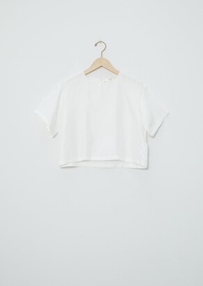 Arch The Silk Twill Cropped Crew Neck Top