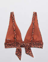 Thumbnail for your product : aerie Leopard Tie Longline Triangle Bikini Top