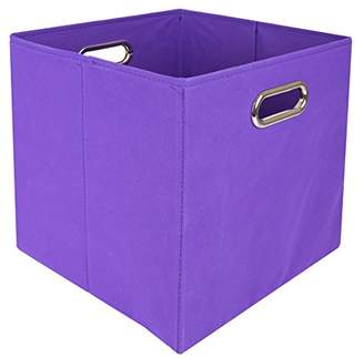 Modern Littles Color Pop Folding Storage Bin, Solid Purple