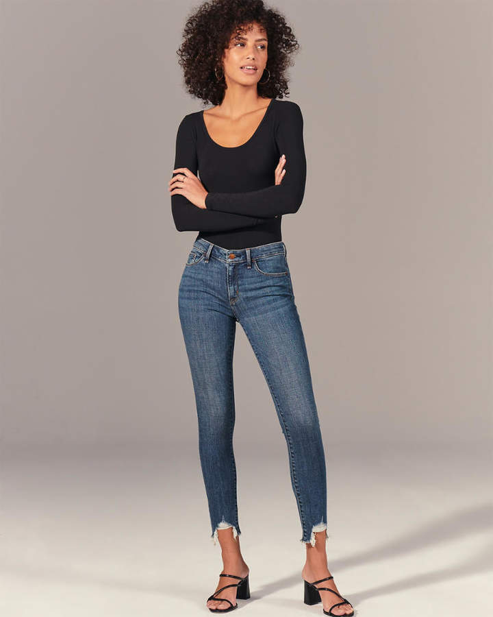 Mid Rise Super Skinny Ankle Jeans